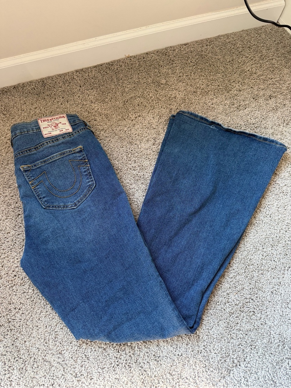 True Religion Charlie High Rise Flare Size 29